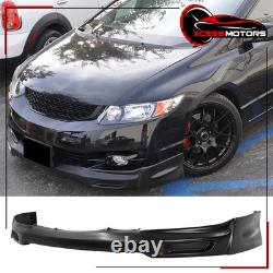 Fits 09-11 Honda Civic Coupe Mugen Style Front Bumper Lip Spoiler Unpainted PU