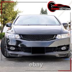 Fits 09-11 Honda Civic Coupe Mugen Style Front Bumper Lip Spoiler Unpainted PU
