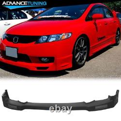 Fits 09-11 Honda Civic Sedan Mugen Matte Black Front Bumper Lip Chin Splitter PU