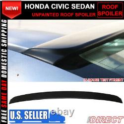 Fits 12-14 Honda Civic 4 Door Mugen Style Rear Trunk + Roof Spoiler Wing (ABS)