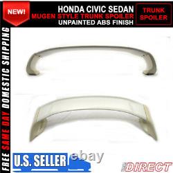Fits 12-14 Honda Civic 4 Door Mugen Style Rear Trunk + Roof Spoiler Wing (ABS)