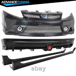 Fits 12-14 Honda Civic Mugen RR Style Front Bumper Cover+ Rear Lip + Side Skirts