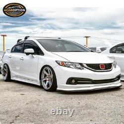 Fits 12-15 9TH Civic 4DR JDM Mugen Style Side Skirt Rocker Panel Splitters PU