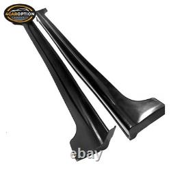 Fits 12-15 9TH Civic 4DR JDM Mugen Style Side Skirt Rocker Panel Splitters PU