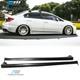 Fits 12-15 Civic 4dr Jdm Mugen Side Skirt Rocker Panel Splitters Diffuser Pu