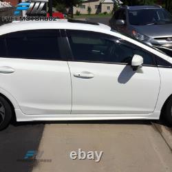 Fits 12-15 Civic 4DR JDM Mugen Side Skirt Rocker Panel Splitters Diffuser PU