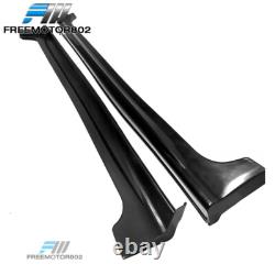 Fits 12-15 Civic 4DR JDM Mugen Side Skirt Rocker Panel Splitters Diffuser PU