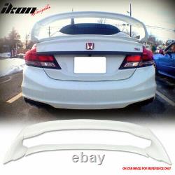 Fits 12-15 Civic 9Th Mugen Style ABS Trunk Spoiler Painted #NH578 Taffeta White