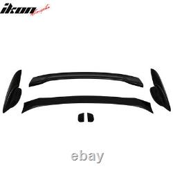 Fits 12-15 Civic Mugen Style ABS Trunk Spoiler Painted Crystal Black Pearl
