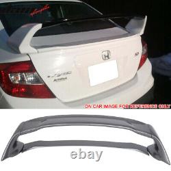 Fits 12-15 Civic Mugen Style ABS Trunk Spoiler Painted Modern Steel Metallic