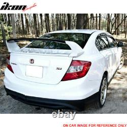 Fits 12-15 Civic Mugen Style ABS Trunk Spoiler Painted Modern Steel Metallic