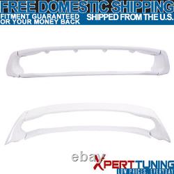 Fits 12-15 Honda Civic 4Dr Mugen Style ABS Trunk Spoiler Painted Taffeta White