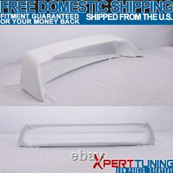 Fits 12-15 Honda Civic 4Dr Mugen Style ABS Trunk Spoiler Painted Taffeta White