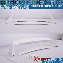 Fits 12-15 Honda Civic 4Dr Mugen Style ABS Trunk Spoiler Painted Taffeta White