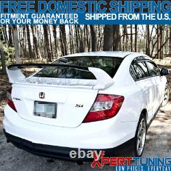 Fits 12-15 Honda Civic 4Dr Mugen Style Rear Trunk Spoiler ABS Painted Rally Red
