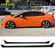 Fits 12-15 Honda Civic 9th 4dr Mugen Rr Style Side Skirts Extension Pair Abs