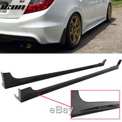 Fits 12-15 Honda Civic 9th 4Dr Mugen RR Style Side Skirts Rocker Panels Pair ABS