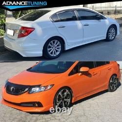 Fits 12-15 Honda Civic 9th Gen Mugen RR Side Skirts Rocker Panel Splitter ABS