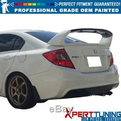 Fits 12-15 Honda Civic Mugen Painted ABS Trunk Spoiler OEM Painted Color