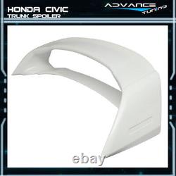 Fits 12-15 Honda Civic Mugen Style Trunk Spoiler Painted #NH578 Taffeta White