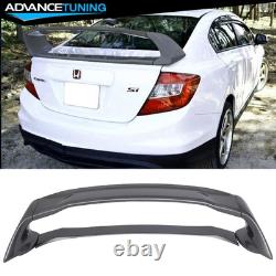 Fits 12-15 Honda Civic Mugen Style Trunk Spoiler Painted #NH797M Modern Steel