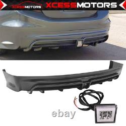 Fits 13-15 Honda Civic Sedan Mugen RR ABS Rear Bumper Lip & LED Brake Light