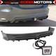 Fits 13-15 Honda Civic Sedan Mugen Rr Abs Rear Bumper Lip & Led Brake Light