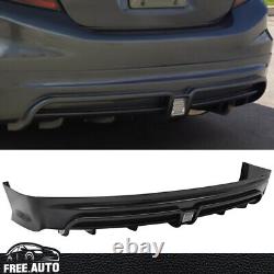 Fits 13-15 Honda Civic Sedan Mugen Rear Bumper Diffuser LED Brake Light RR Style