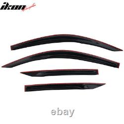 Fits 16-20 Honda Civic Coupe 2D 2DR Mugen Style Acrylic Window Visors 4Pc Set