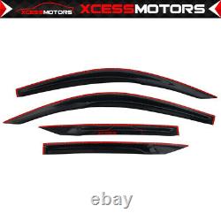 Fits 16-20 Honda Civic Coupe Mugen Style Side Window Visors Sun Rain Guards 4PCS