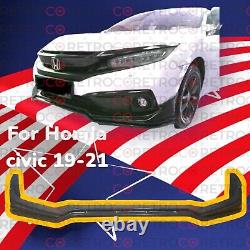 Fits 19 21 Honda Civic Sedan For Mugen Front Bumper Lip Lower Spoiler Unpainted