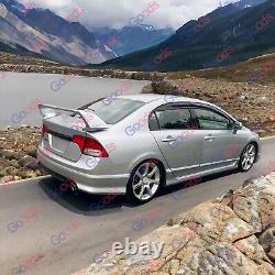 Fits 2006-2011 Honda Civic Sedan 3D Mugen Style Silver Rear Trunk Spoiler Wing