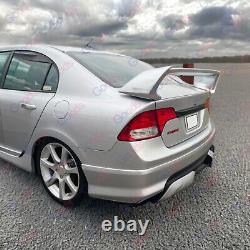 Fits 2006-2011 Honda Civic Sedan 3D Mugen Style Silver Rear Trunk Spoiler Wing