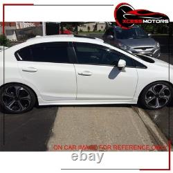 Fits 2012-2015 Honda Civic Sedan Side Skirt Rocker Panels PU JDM Mugen Style