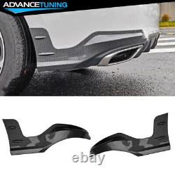 Fits 22-24 Honda Civic 11th Mugen Rear Bumper Lip Side Aprons Carbon Fiber Print