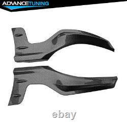 Fits 22-24 Honda Civic 11th Mugen Rear Bumper Lip Side Aprons Carbon Fiber Print