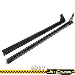 Fits 22-25 Honda Civic Sedan Mugen Style Gloss Black Side Skirts Rocker Panel PP