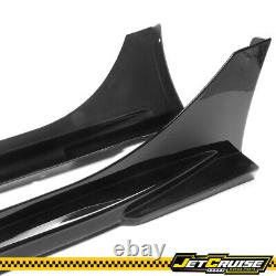 Fits 22-25 Honda Civic Sedan Mugen Style Gloss Black Side Skirts Rocker Panel PP