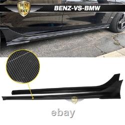 Fits 22-26 Honda Civic Sedan Hatchback Mugen Side Skirts PP Carbon Fiber Print