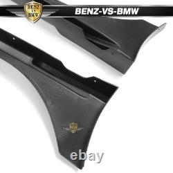 Fits 22-26 Honda Civic Sedan Hatchback Mugen Side Skirts PP Carbon Fiber Print
