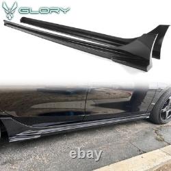 Fits 22-26 Honda Civic Sedan Hatchback Side Skirts Mugen Carbon Fiber Print PP