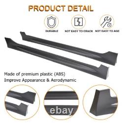 Fits 8th gen Honda Civic Sedan 2006-2011 PP Mugen RR Style Side Skirts ABS Black