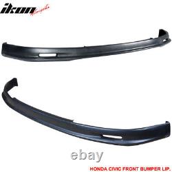 Fits 92-95 Honda Civic EG Mugen Front Bumper Lip + Clear LED Corner Lights