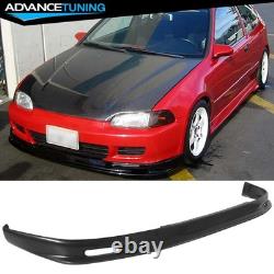 Fits 92-95 Honda Civic Mugen Front Bumper Lip Spoiler + Type R Rear Diffuser Lip