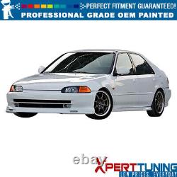 Fits 92-95 Honda Civic Sedan Mugen Painted #NH526M Front Bumper Lip Spoiler PU