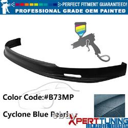 Fits 96-98 Honda Civic Mug Style Painted #B73MP Cyclone Blue Pearl Front Lip PP