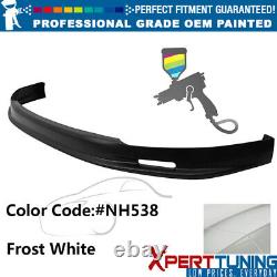 Fits 96-98 Honda Civic Mug Style Painted #NH538 Frost White Front Bumper Lip