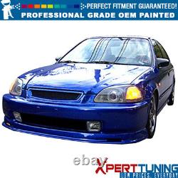 Fits 96-98 Honda Civic Mug Style Painted #R96P Inza Red Pearl Front Bumper Lip