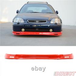Fits 96-98 Honda Civic Painted Red Mugen Style Front Bumper Lip Spoiler PU