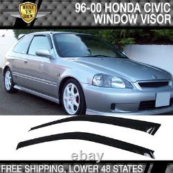 Fits 99-00 Honda Civic 3D MG Front Bumper Lip Spoiler PP + Sun Window Visor